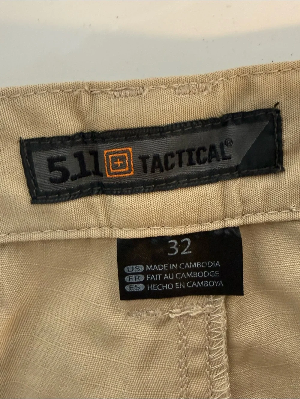 5.11 Tactical Men’s Tan Cargo Shorts - Rugged Multi-Pocket Design